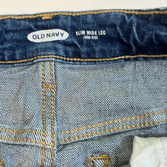 Old Navy Slim Wide Leg High Rise Jeans - Picture 6 of 7